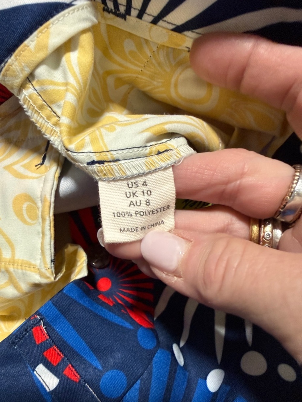 Loudmouth Navy Red White Blue Firework-Print Capris - Picture 9 of 10